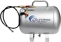 California Air Tools AUX10S Portable 10 Gallon Steel Air Tank - Lightweight 28 lbs, 125 PSI, Quick Connects