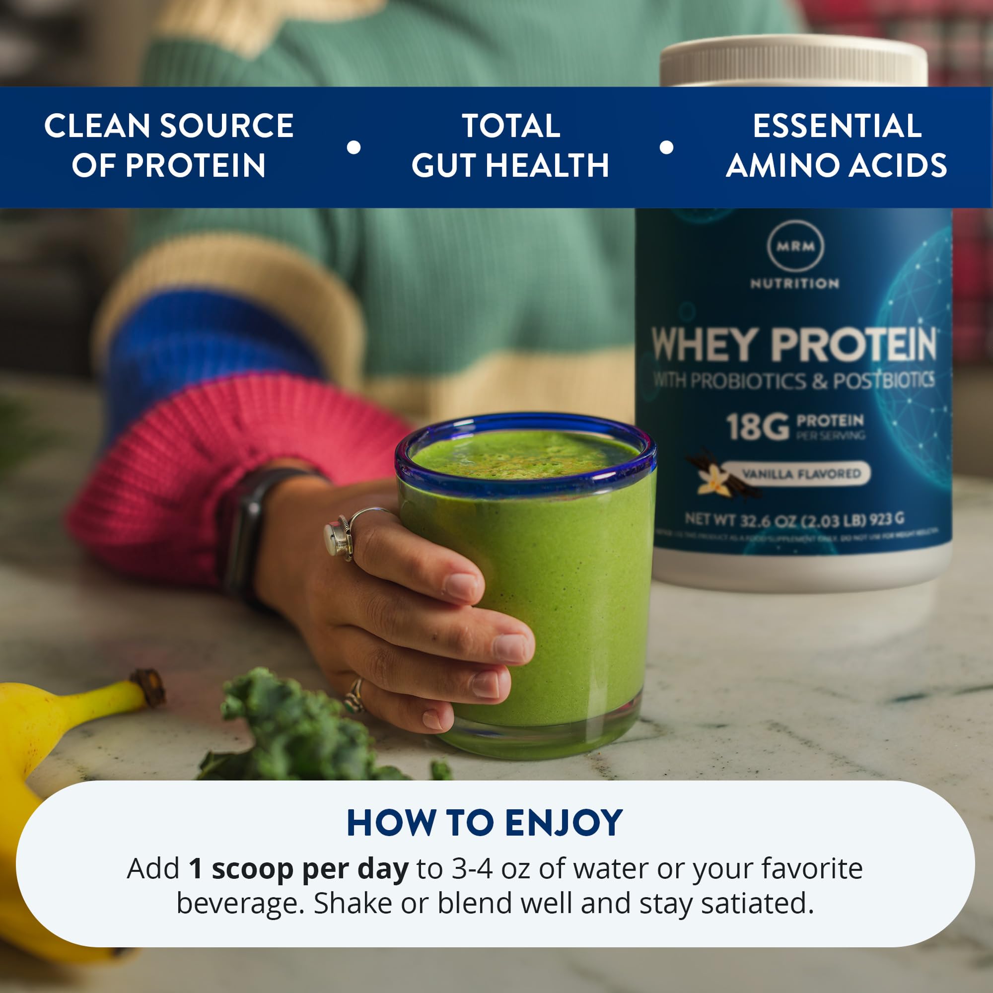 MRM Nutrition Whey Protein - Vanilla Flavored, BCAAs - 34 Servings — Amazon image 4