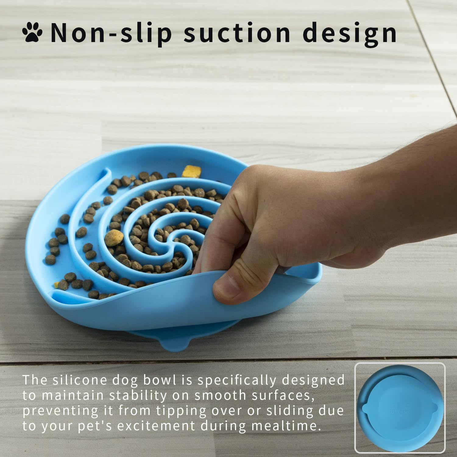 Slow Feeder Hundenapf Aus Silikon – 19 X 19 Cm, Puzzle-Design, Spülmaschinenfest, 2 Stück