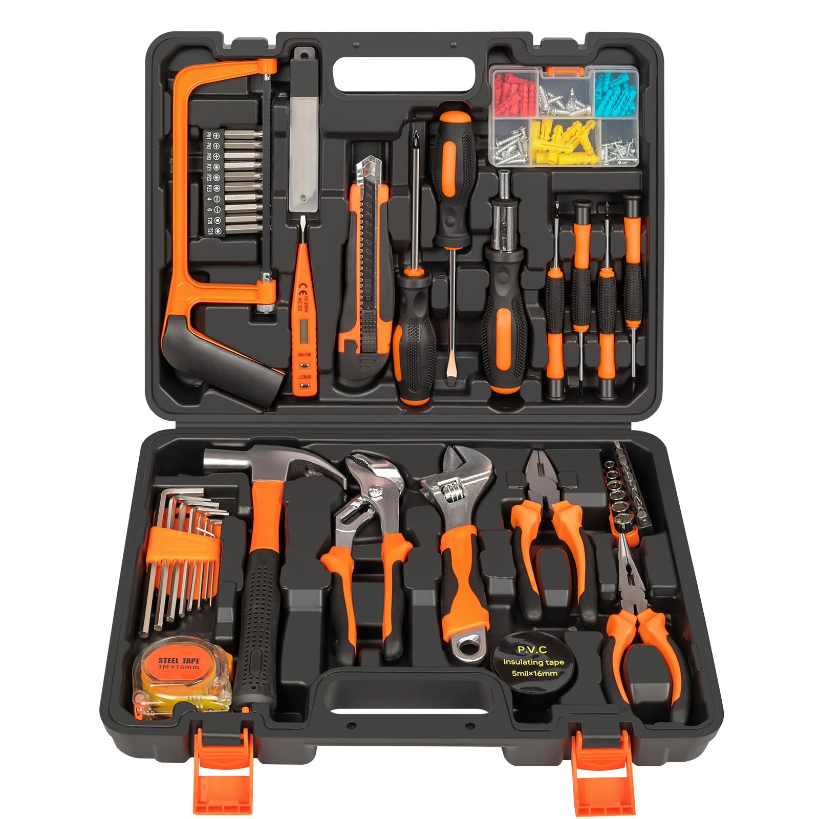 GALAX PRO Cassetta Attrezzi Completa 160 Pezzi,Kit di utensili manuali generici per la casa,Valigia Utensili Portatile con Cacciaviti Cricchetto Pinze Riparazioni