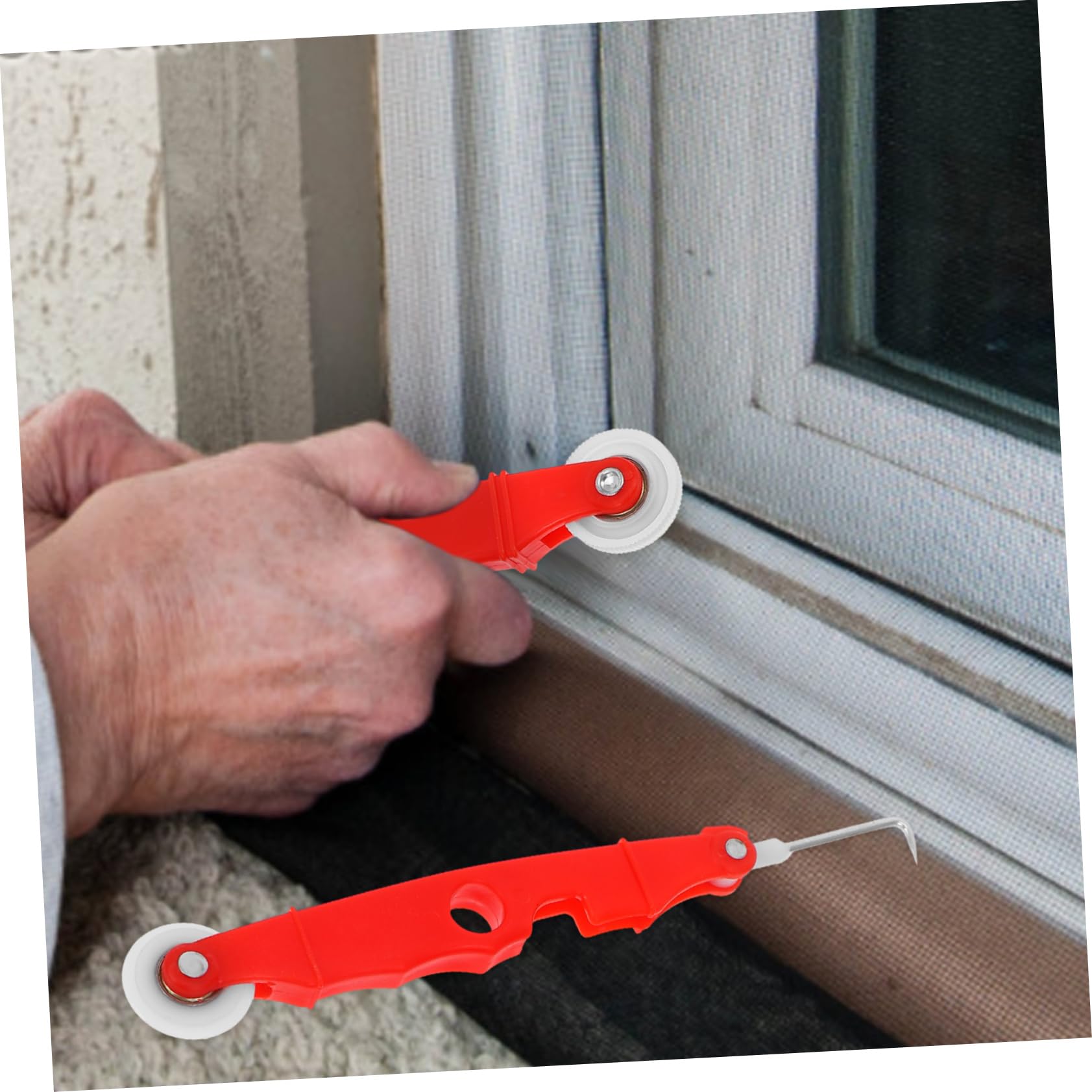 Fliegengitter Reparaturset mit Aushebewerkzeug aus Abs und Holz | 1 Satz für Heimwerkerprojekte, Effizientes Werkzeug zum Entfernen von Leisten, Zubehör für Fenster und Türgitter