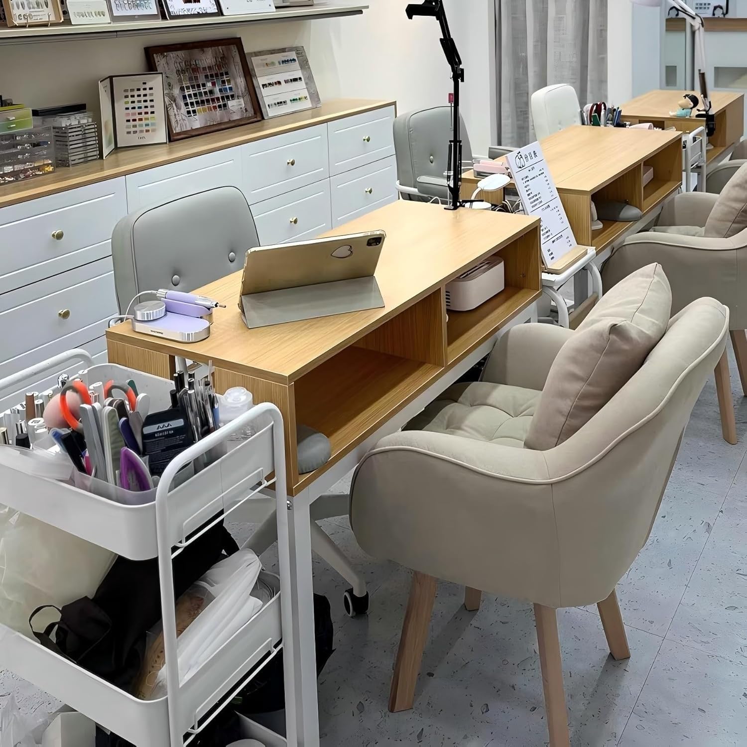 Tavolo per manicure, postazione professionale per unghie, stazione di lavoro e bellezza, per uso professionale