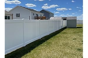 6 FT Privacy Fence Panels, Outdoor Vinyl Panels, Vinyl Fence Panels For Yard, Patio, Garden