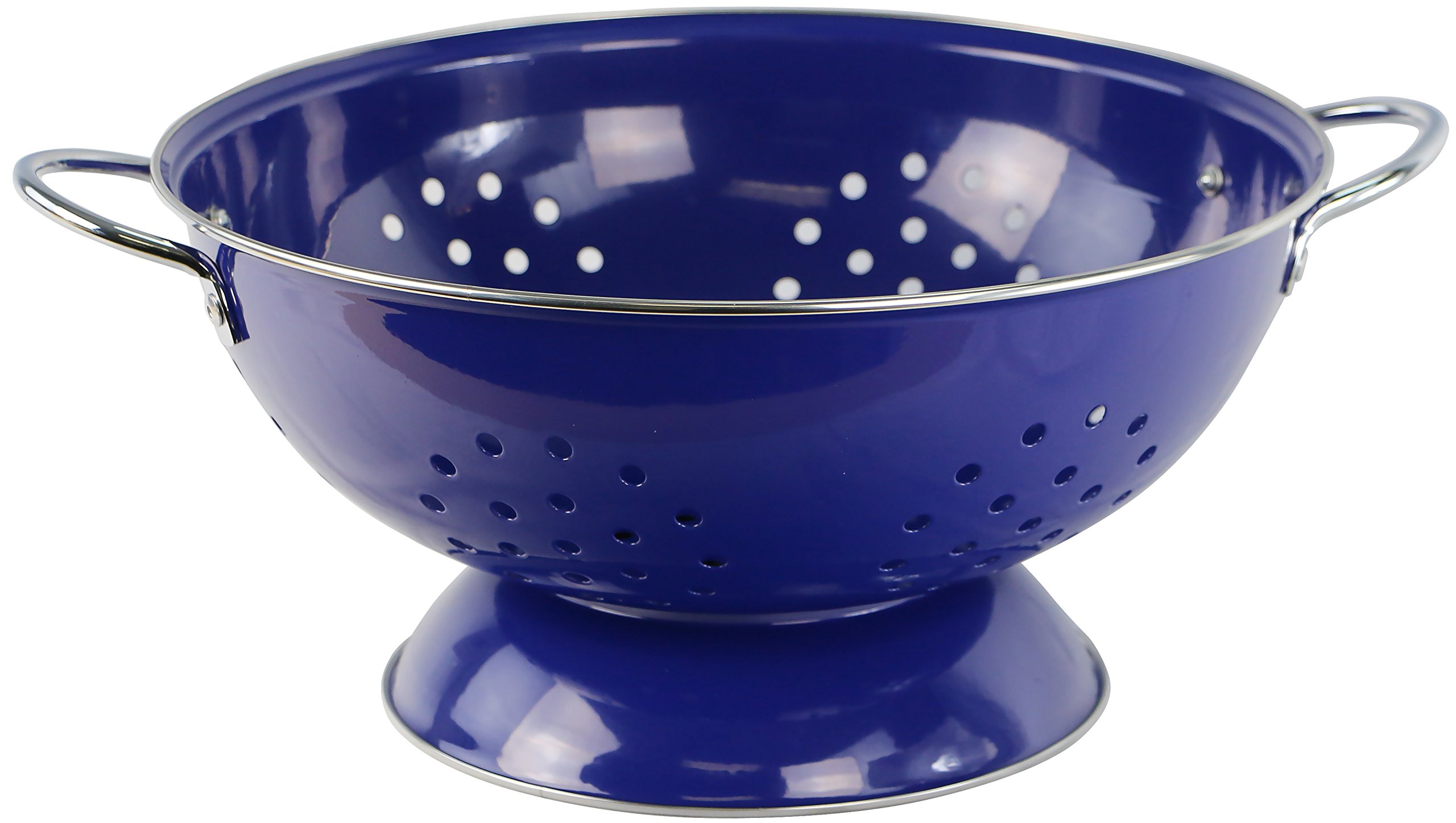 Calypso Basics by Reston Lloyd Powder Coated Enameled Colander, 7 Quart, Indigo