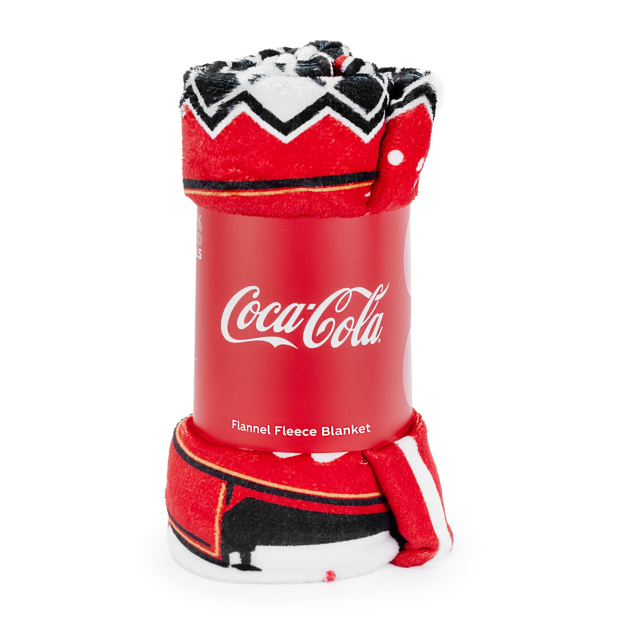 Offizielle Coca-Cola Weihnachts-Fleecedecke – gemütliche Holidays Are Coming-Truck-Design Überwurf – weiches Flanell-Fleece – offizielles Coke-Merchandise-Produkt – 150 x 125 cm