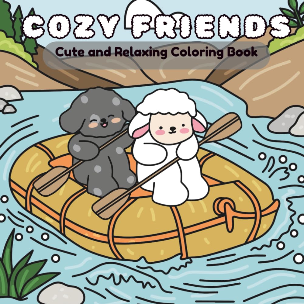 Cuddly Friends Cozy Coloring Book: Relaxing and Adorable Coloring Pages (The Cozy Critter: Cute & Cozy Coloring Book)
