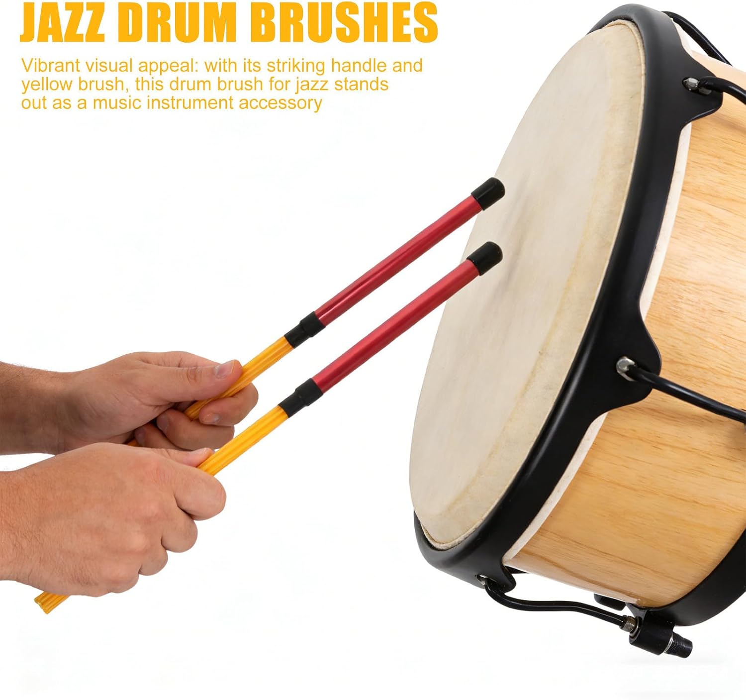 Jazz Drum Brush Sticks with Aluminum Alloy Handles, 1 Pair image 5
