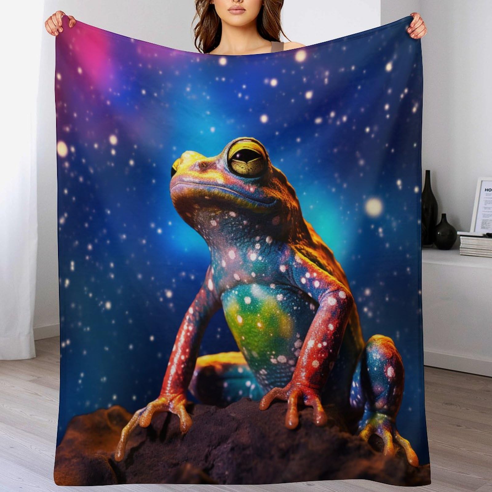 Frog Blankets Throw Super Soft Warm Plush Fluffy Lightweight Cozy Fuzzy Blankets for Children Teens, Young Girls Or Adult for Couch Bed Sofa(150×200cm) — image 1