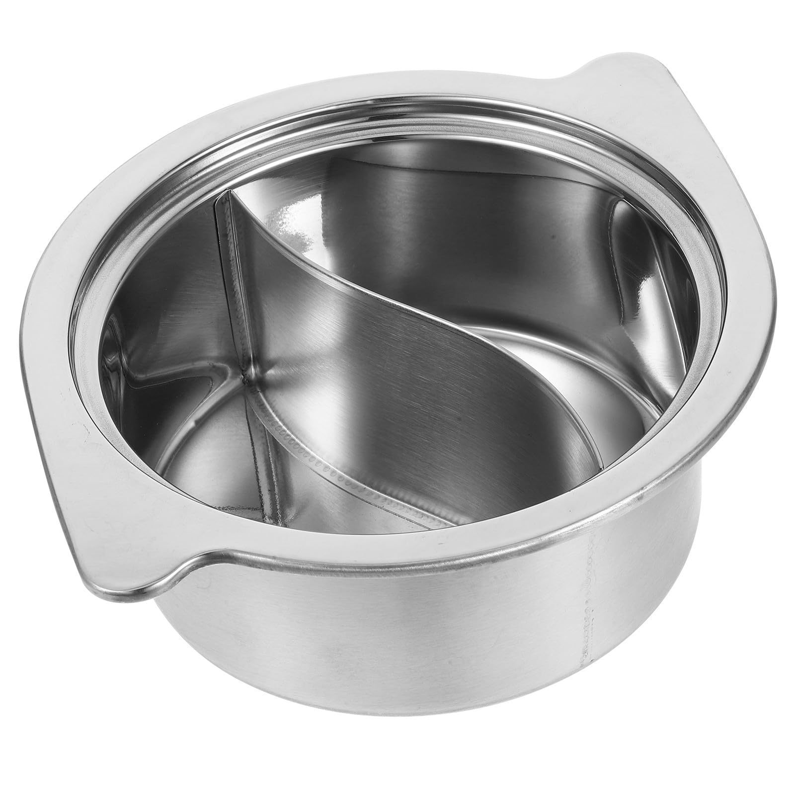Pentola Divisa in Due Scomparti in Acciaio Inossidabile Antiruggine, Multi-Functional Pot per Cottura Doppia su Piano Induzione, Resistente e Riutilizzabile