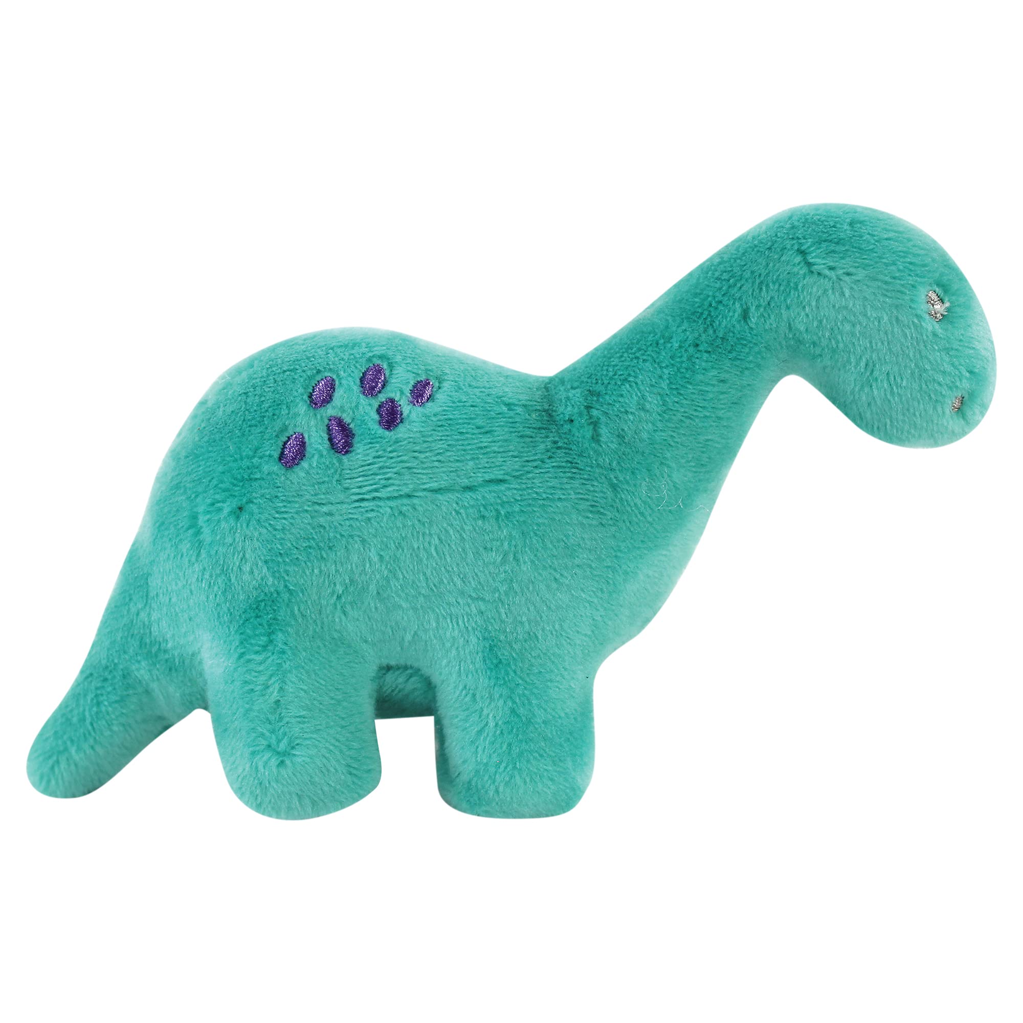 Luvable Friends Perro chirriante juguete de peluche con cuerda, dinosaurios rosados, talla única