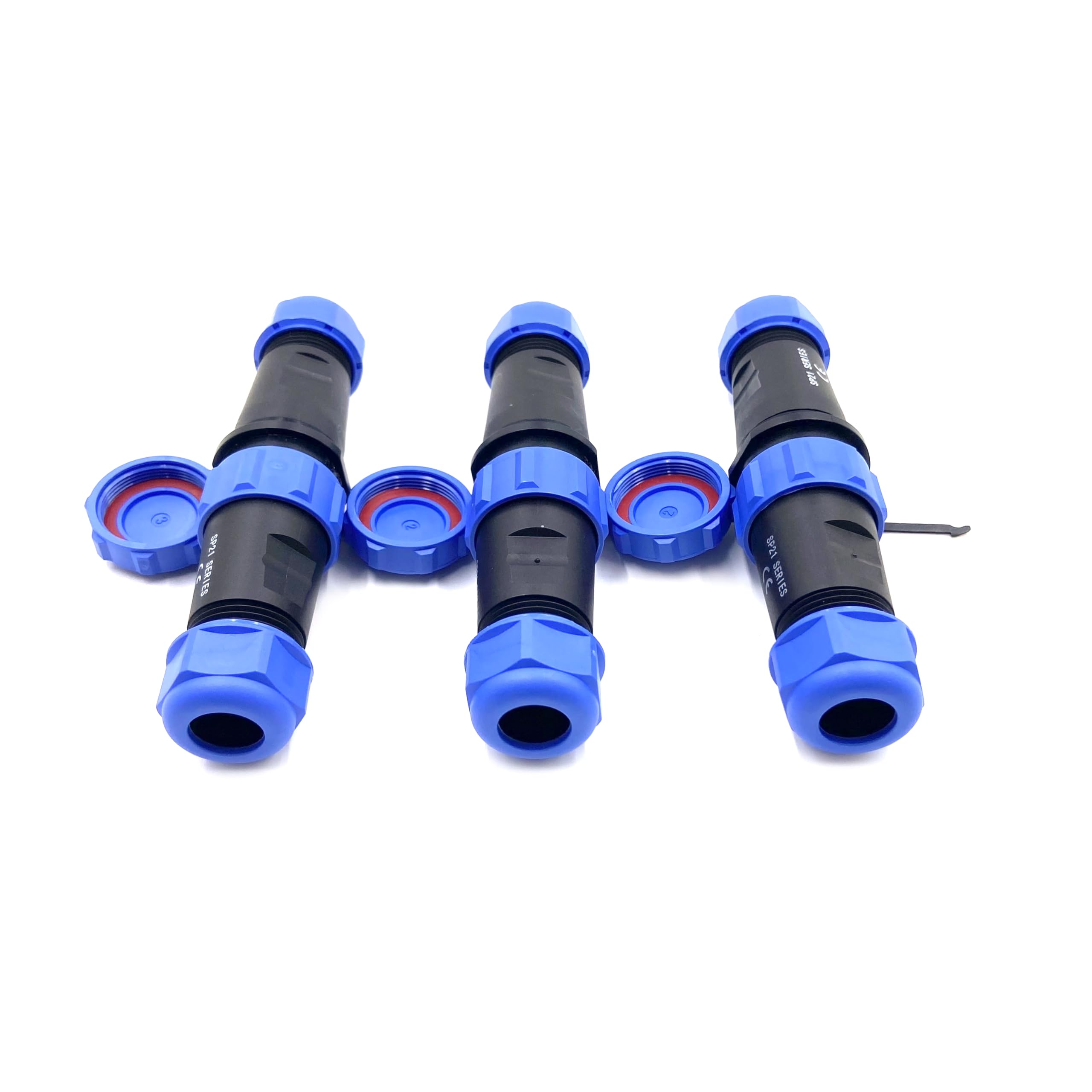 3 connettori per aeronautica SP21 5 poli, IP68 5 pin, spina aviazione senza saldatura, spina impermeabile per lampade esterne, 500 V 30 A (12 AWG cavo a vite crimpatura)