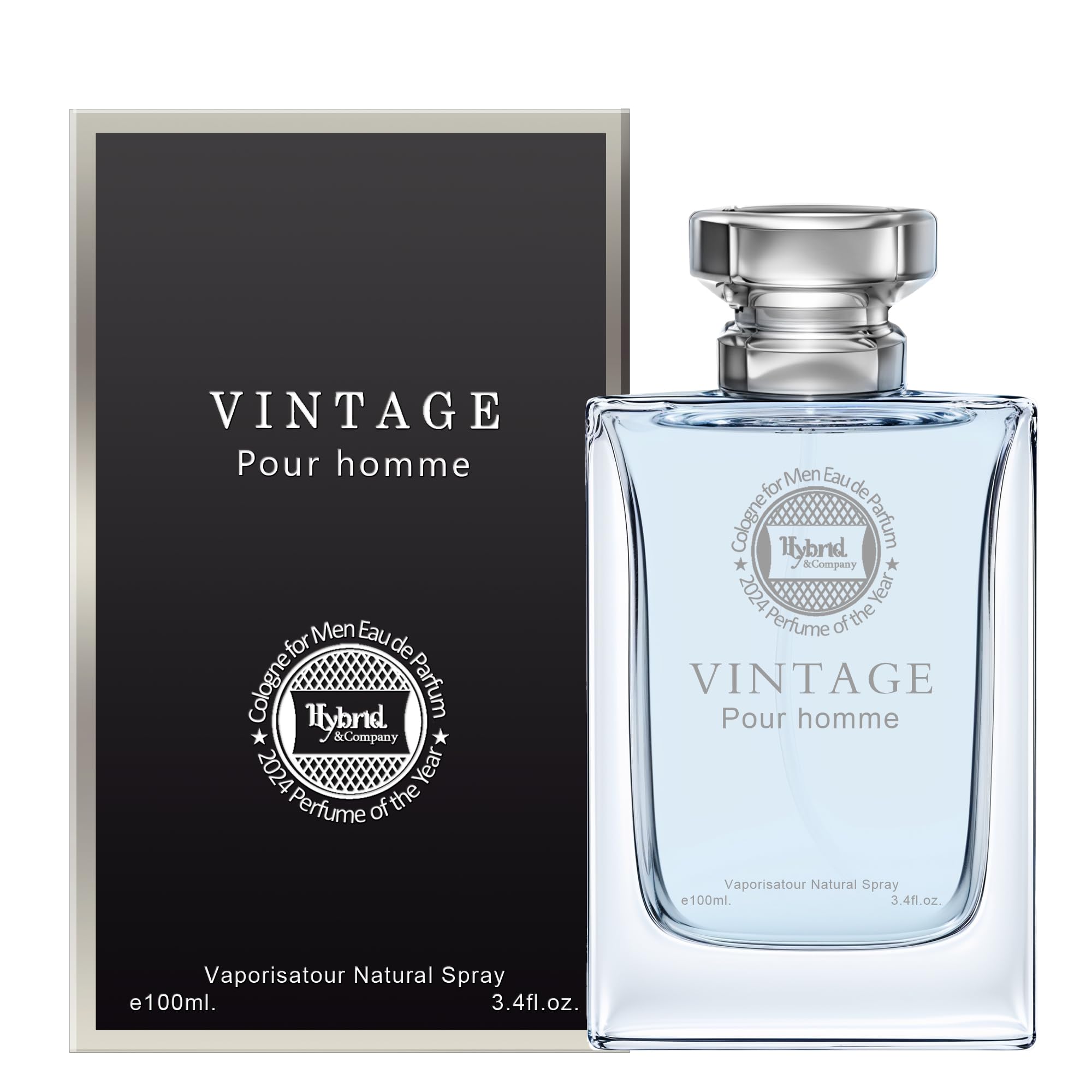 Hybrid & Company Vintage Pour homme Men’s Classic Scent Perfume Eau De Toilette Spray 100 ML