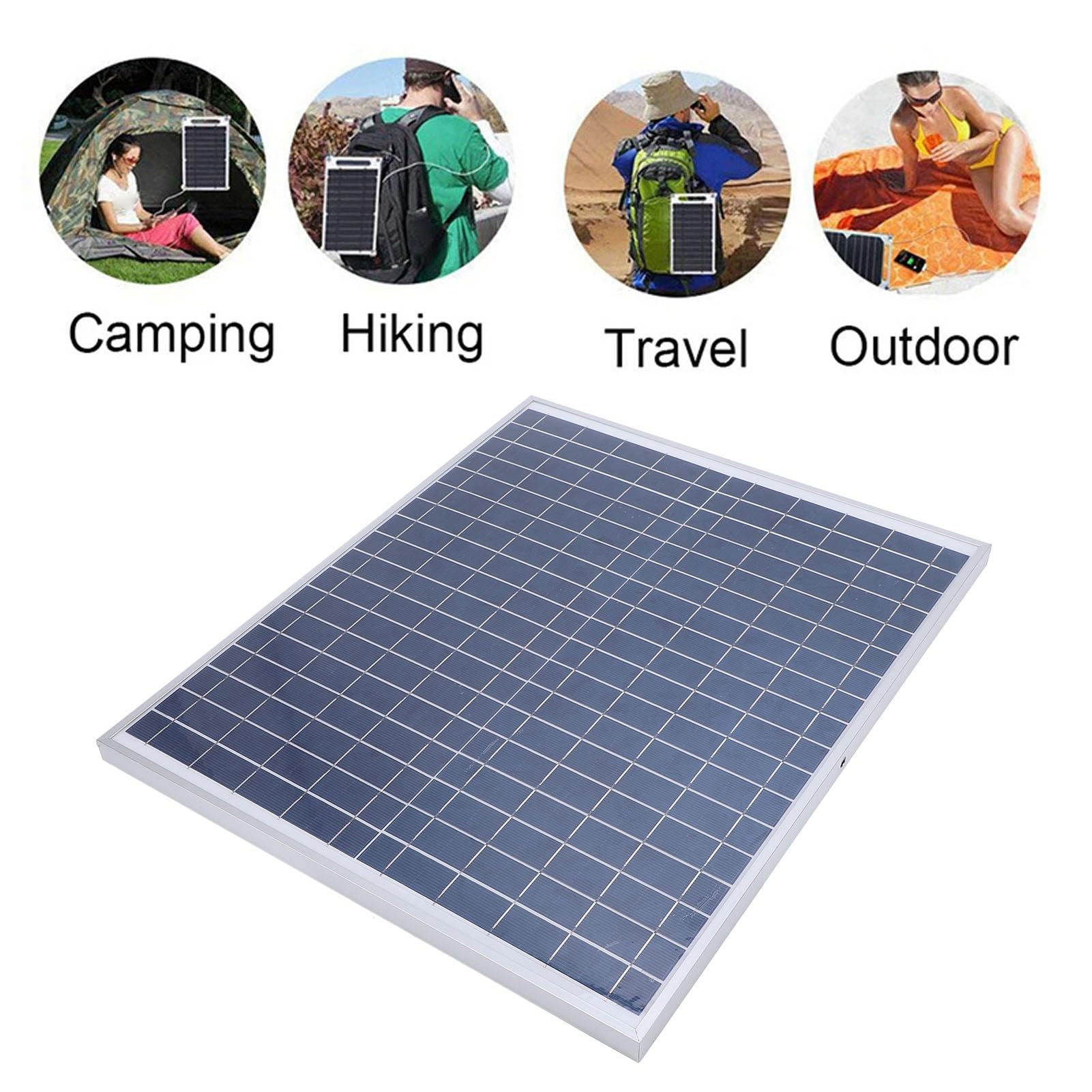 Kit Pannello Solare Monocristallino 200W con Regolatore di | Pannello solare portatile da 12 V per , per campeggio, per uso off grid, design impermeabile