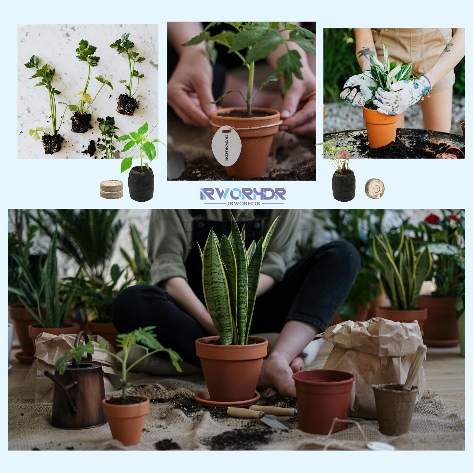 255 piezas de fibra de pellets de turba de 40 mm, iniciadores de semillas de plantas, pellets de turba, tapones de cápsulas de tierra, tierra comprimida de turba, fertilizante de semillas