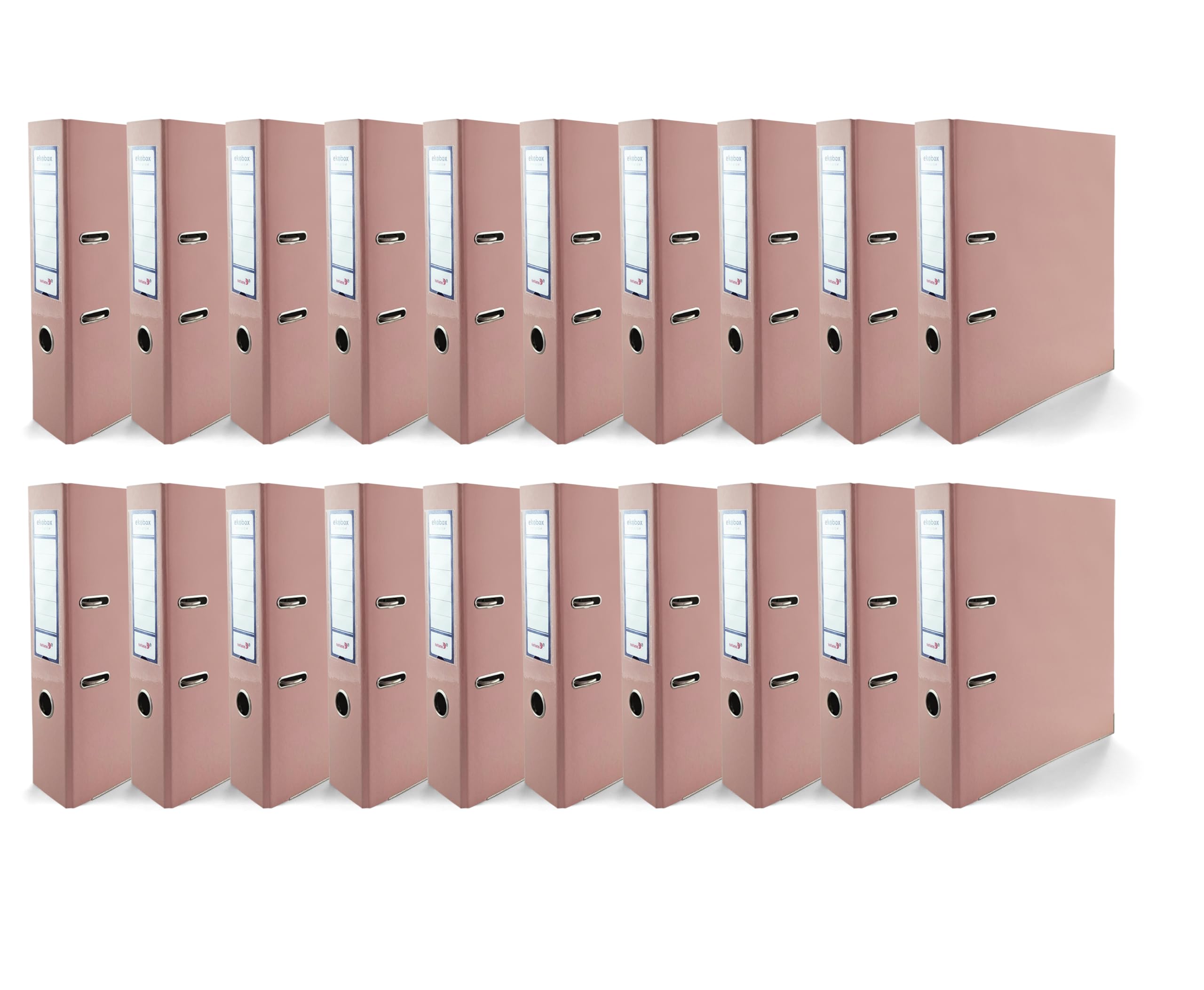 Netuno 20 Binder Pastel Pink Glossy A4 Spine 7.5 cm 2.95 in Extra Wide Cardboard File Organizer for Office School Desk Storage documents Strong Stable Large Capacity Practical โ image 1
