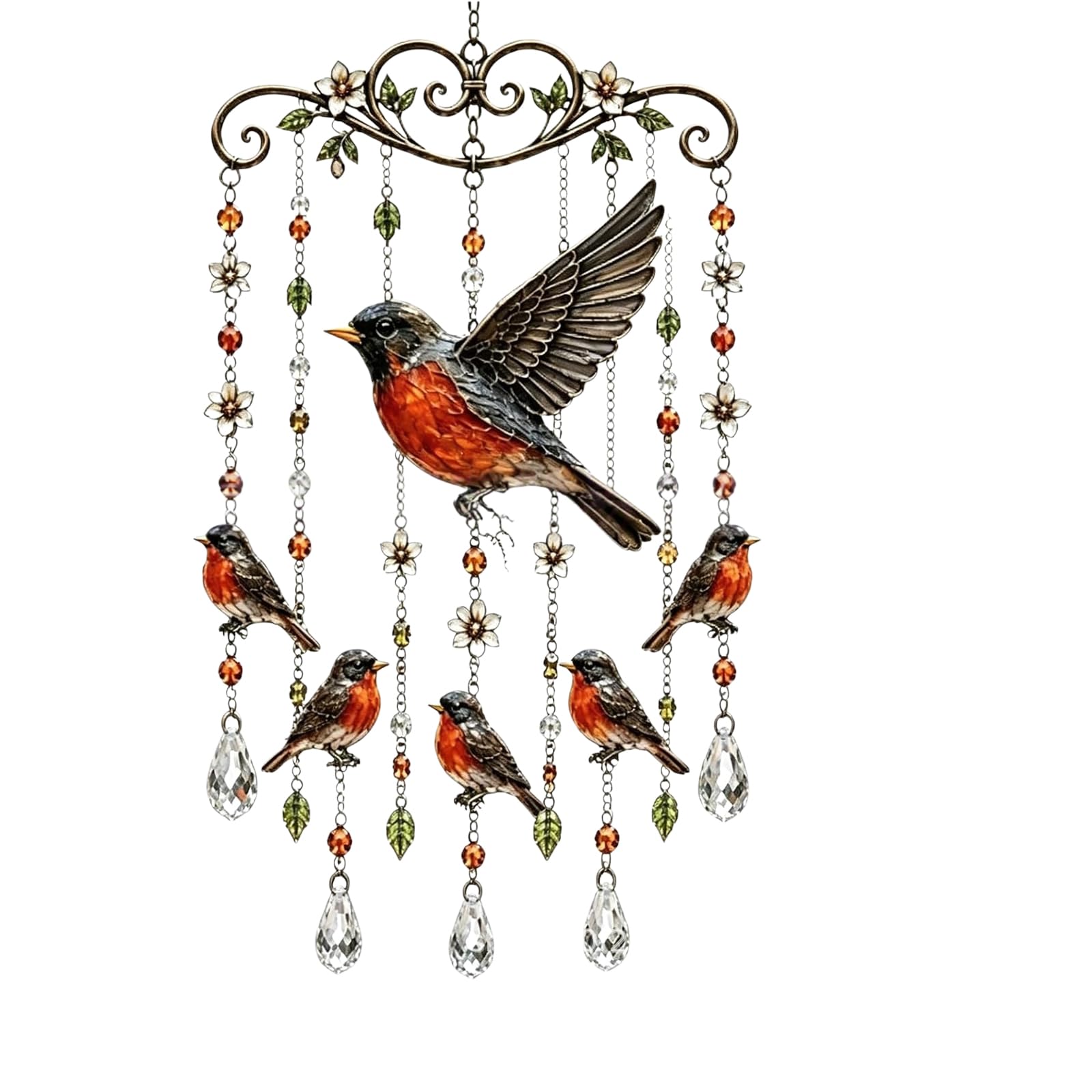 Tfaoys Robi Crystal Suncatchers Window Hanging Birds Wind Chimes Sun Catchers Rainbow Makers Ornament Garden Home Decors Gifts Rainbows Makers Sun Catchers Window