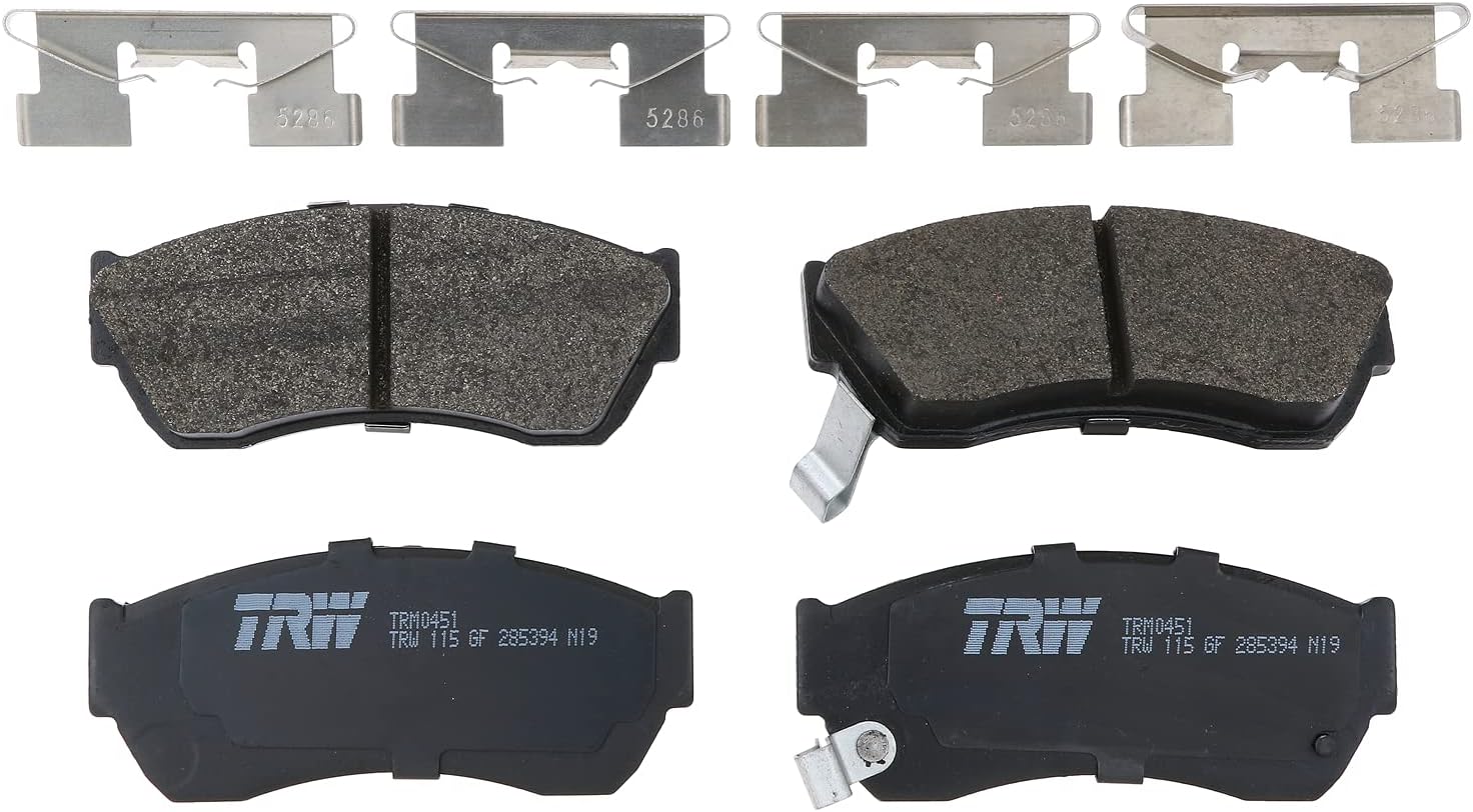 TRW Pro TRM0451 Disc Brake Pad Set For Geo Metro 1989, Front, And Other Applications