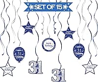 Vista 35 de Juego de decoraciones para fiesta de cumpleaños número 16, serpentinas moradas con soporte de globo de mesa morado, decoraciones de fiesta