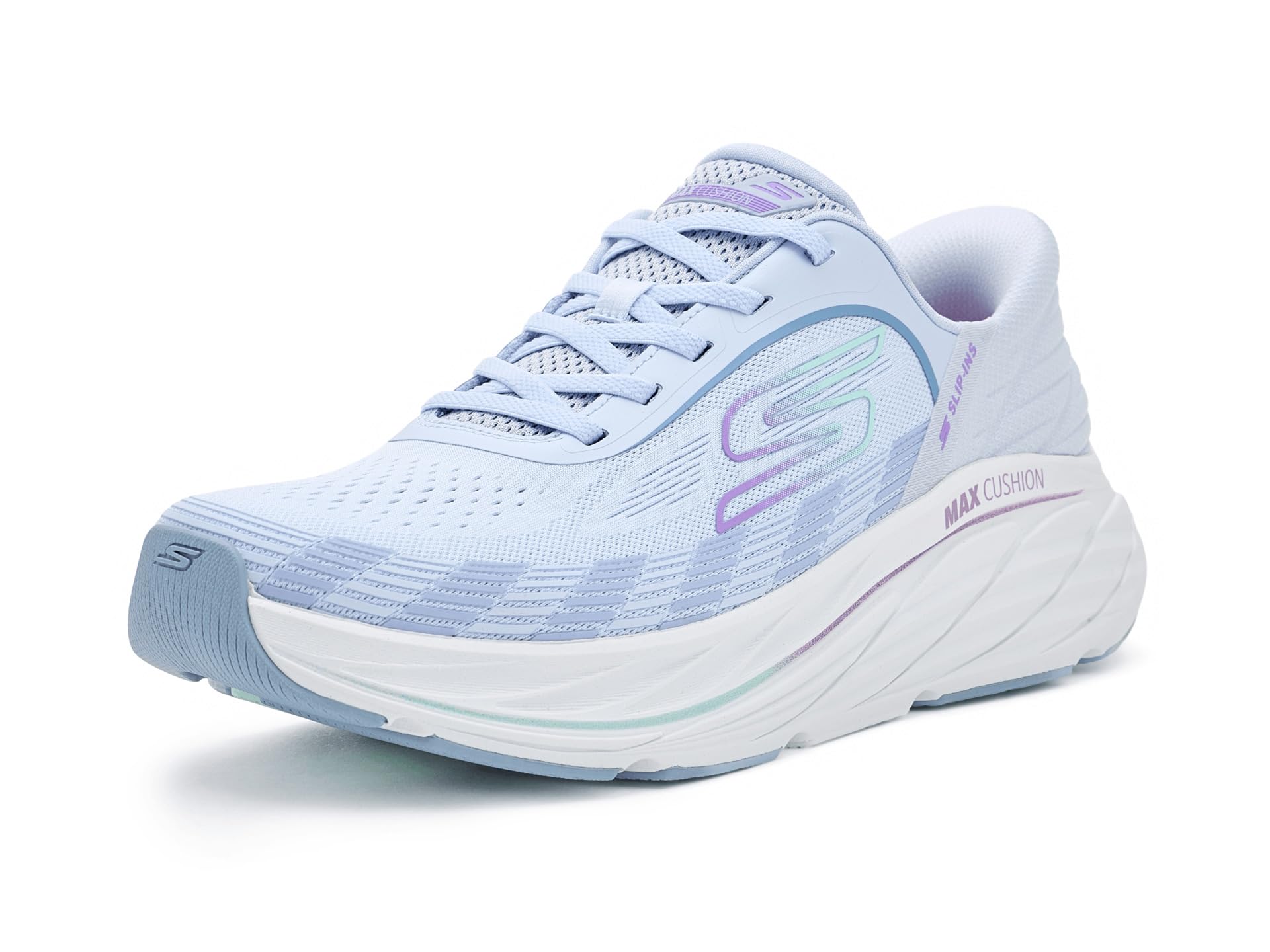 Skechers Women's Max Cushioning Elite 3 Lenara Slip-in Trainers, Light Blue, 6.5 UK