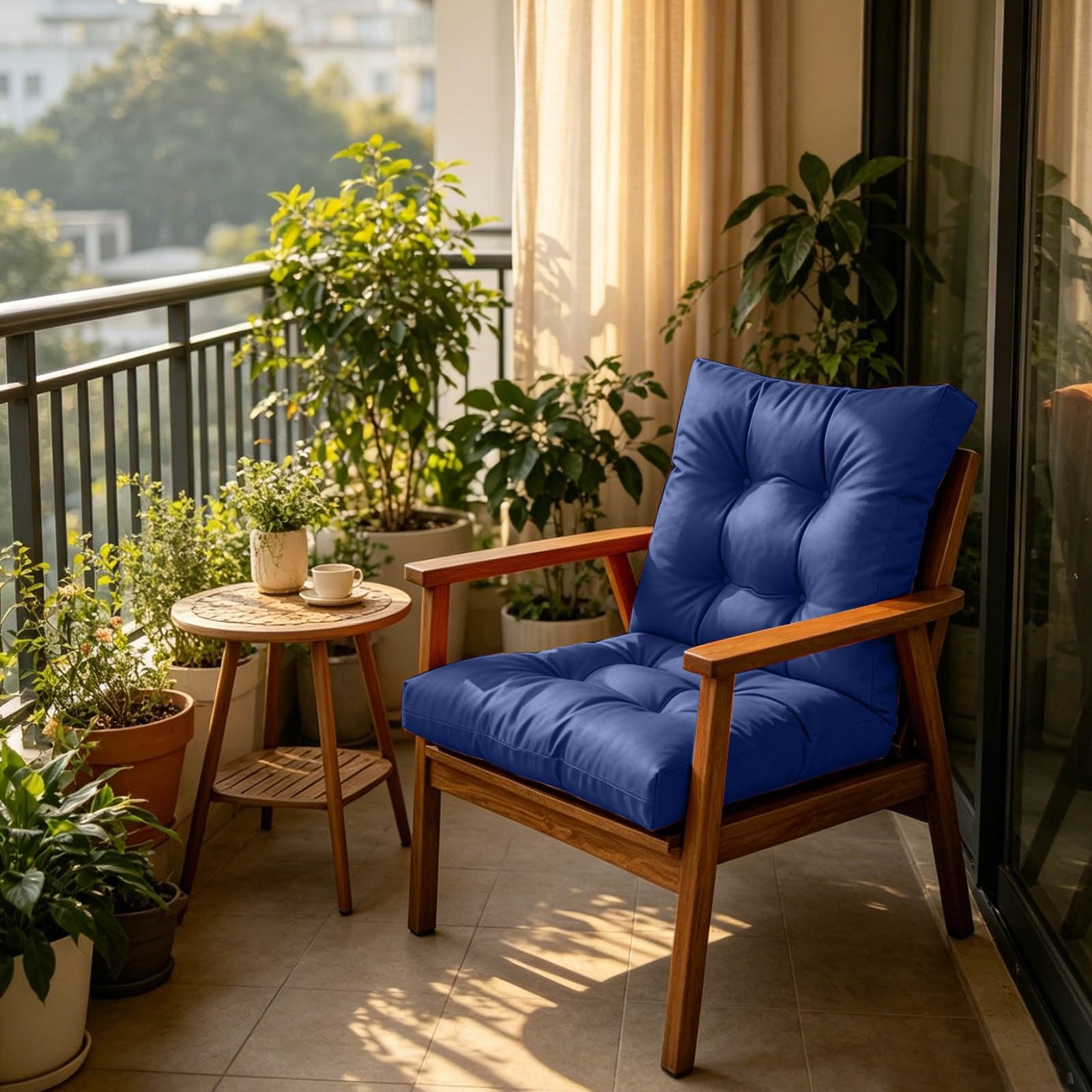 Cuscino ergonomico con imbottitura in schiuma per un sostegno confortevole, per interni ed esterni, impermeabile, antiscivolo, decorativo, ideale per panca da giardino, terrazza e soggiorno (F, A)