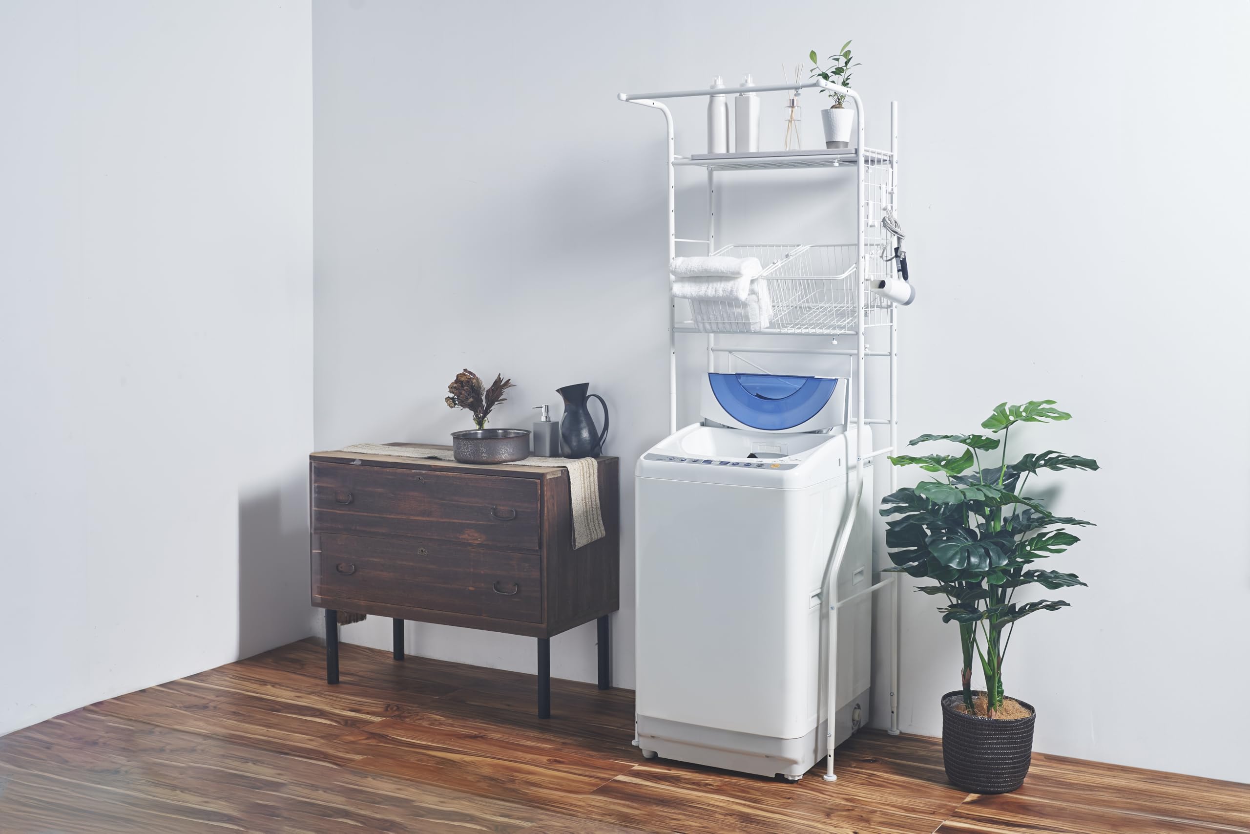 Amazon｜大竹産業 ランドリーラック 防水パン対応 防水パン 洗濯機
