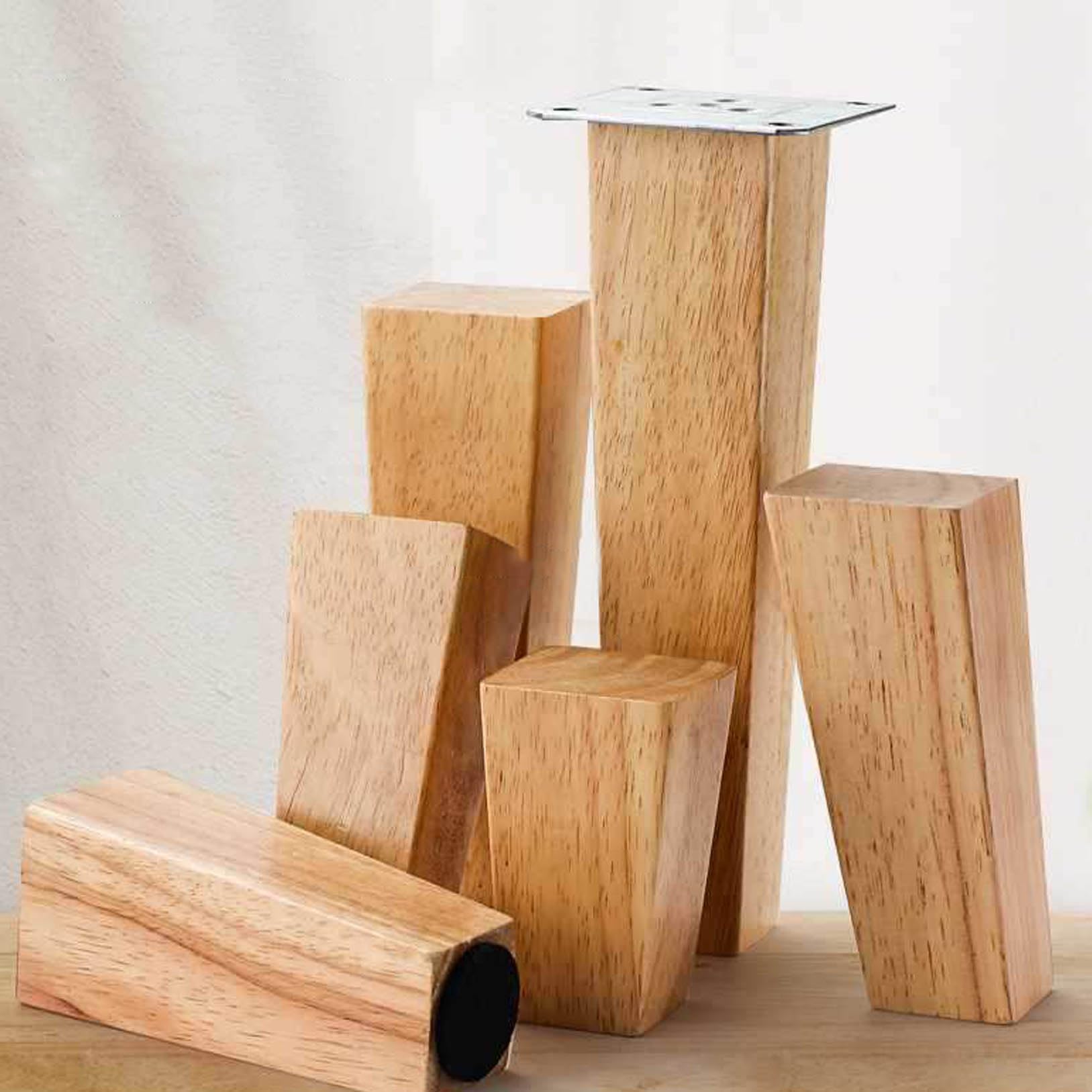 4 Stück Massivholz Ersatz Möbelfüße Holz DIY Tischbeine aus Eiche Holz Sofa beine,Möbelbeine,Konisch Sofafüße,für Kommode und Schrank (30cm)