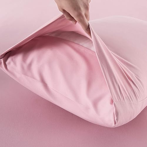 Miniatura 5 de SiinvdaBZX Juego de 4 fundas de almohada de microfibra de 1800 hilos, tamaño Queen, fundas de almohada con cierre de sobre, ultrasuaves y de fácil