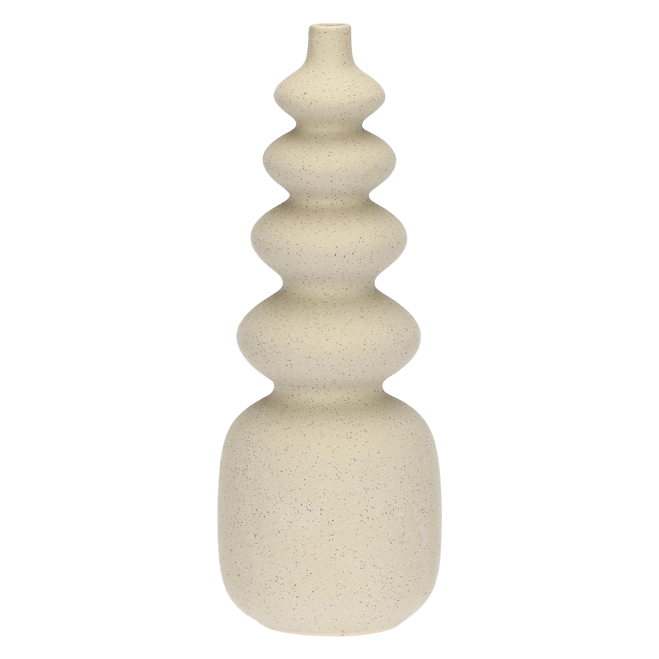 rituali domestici - Deco Monofiore Vase 5 Levels in Cement Resin, 12 x 12 cm, Depth 32.5 cm, Multicurve Collection