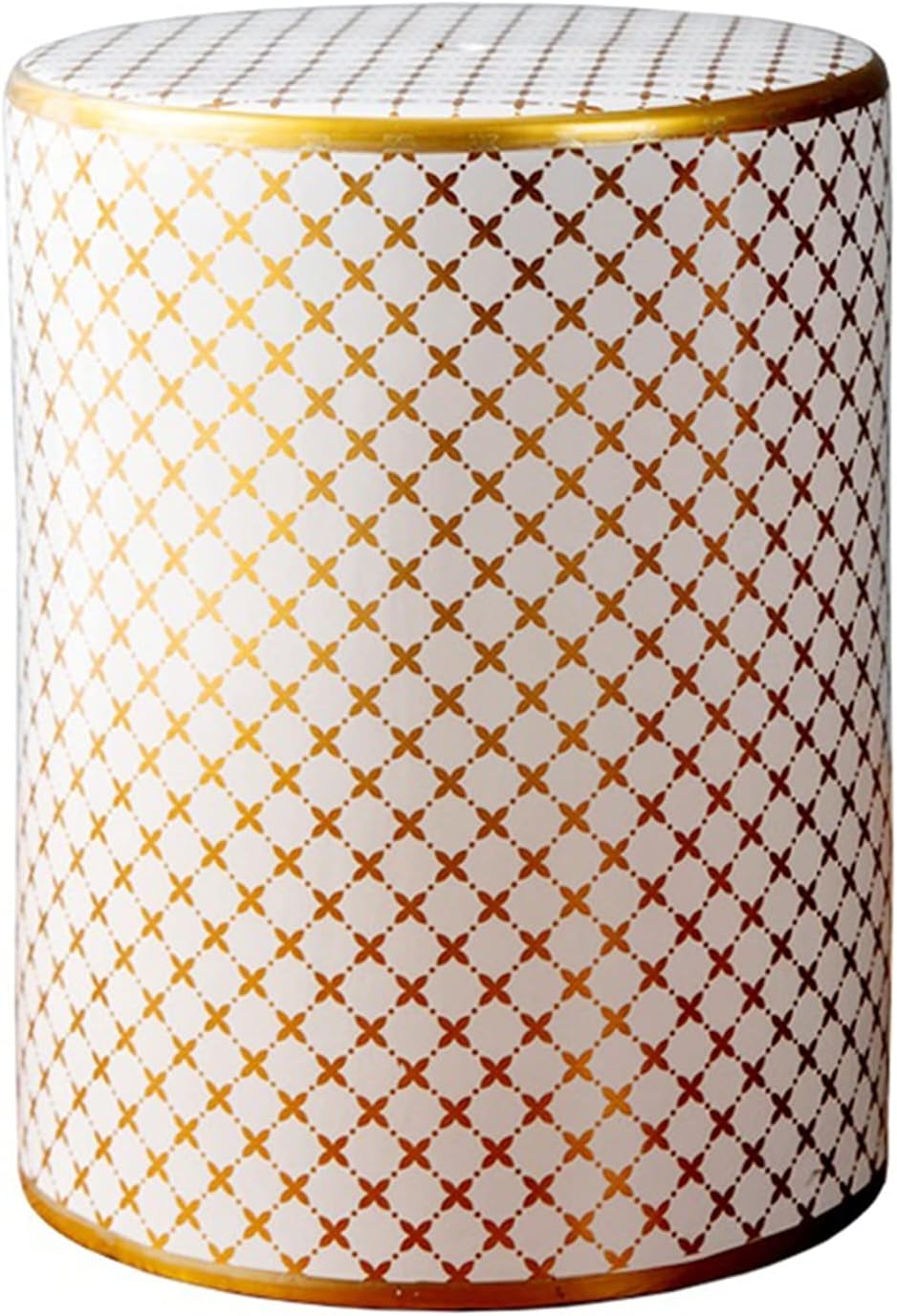 Decorative garden stools, Ceramic Drum Stool，Garden Decorative Stool, Suitable for Garden, Patio, Lawn,Home Indoor & Outdoor(F)