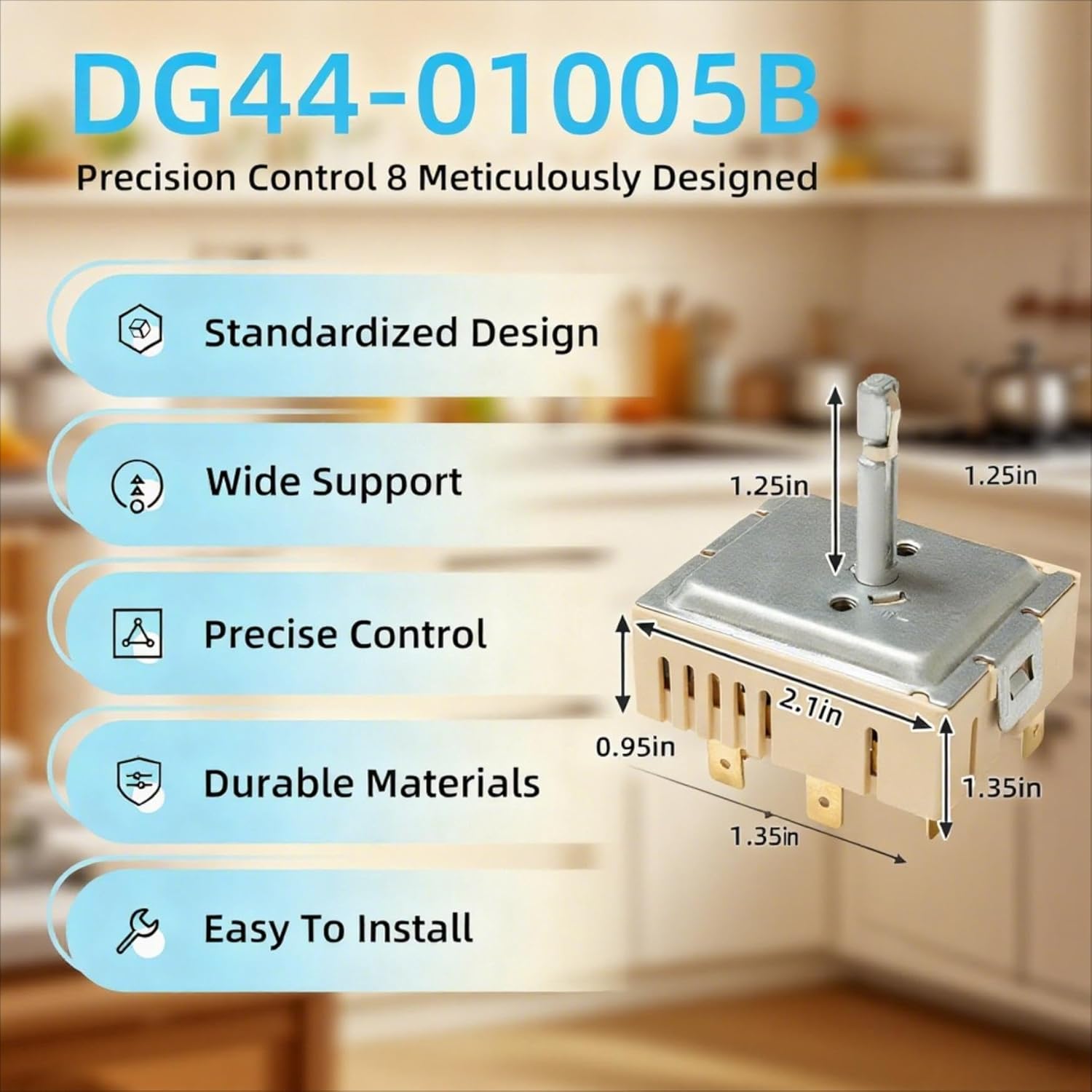 CulinaryEdge DG44-01006B for Samsung Stove Dual Burner Infinite Element Control Switc, for Samsung Oven Electric Board Range Replacement Parts NE59R6631ST/AA NE59J7630SS/AC NE59J7750WS NE58K9850WS