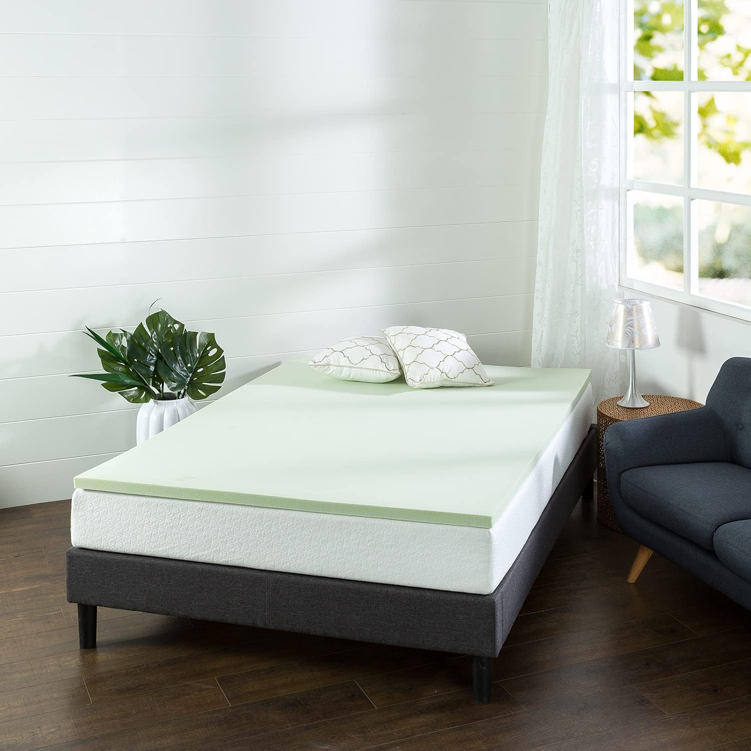 Get Cheap Price ZINUS 1.5 Inch Green Tea Memory Foam Mattress Topper / Pressure-Relieving Layers / CertiPUR-US Certified, King Flash Deals - 40% OFF ZINUS 1.5 Inch Green Tea Memory Foam Mattress Topper / Pressure-Relieving Layers / CertiPUR-US Certified, King