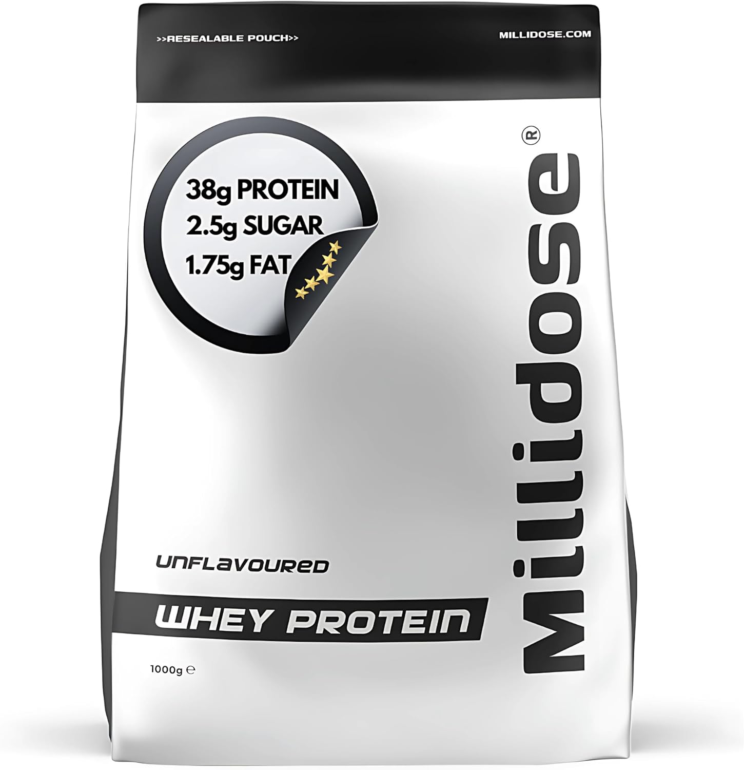 1kg unflavoured Protein Powder – unflavoured whey Protein Powder Perfect for a high Protein Shake or Snack – whey Nutrition for Building Muscle – 38g of Protein per Serving