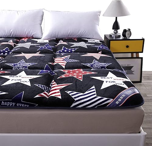 Miniatura 3 de Colchón de futón japonés tatami, colchón grueso de franela plegable para dormitorio de estudiantes, tatami, colchón individual y doble, almohada