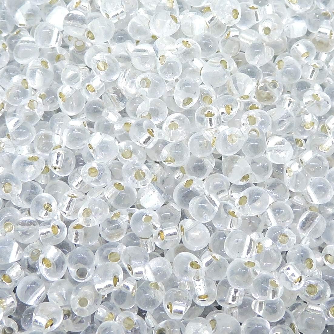 Clear Tiny Miyuki 2.8mm Fringe Seed Bead Glass Tear Drops Approx 9 Gram Tube