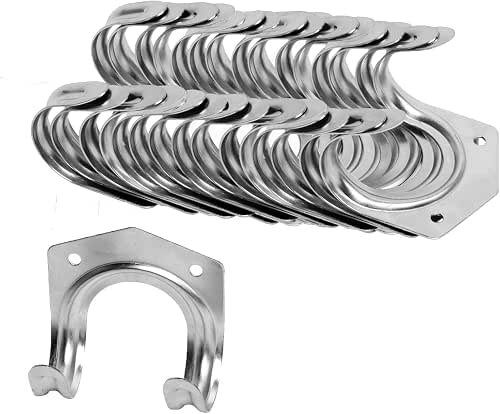 Universal Galvanized Metal Utility Storage Hooks for Garden Tools (Pack