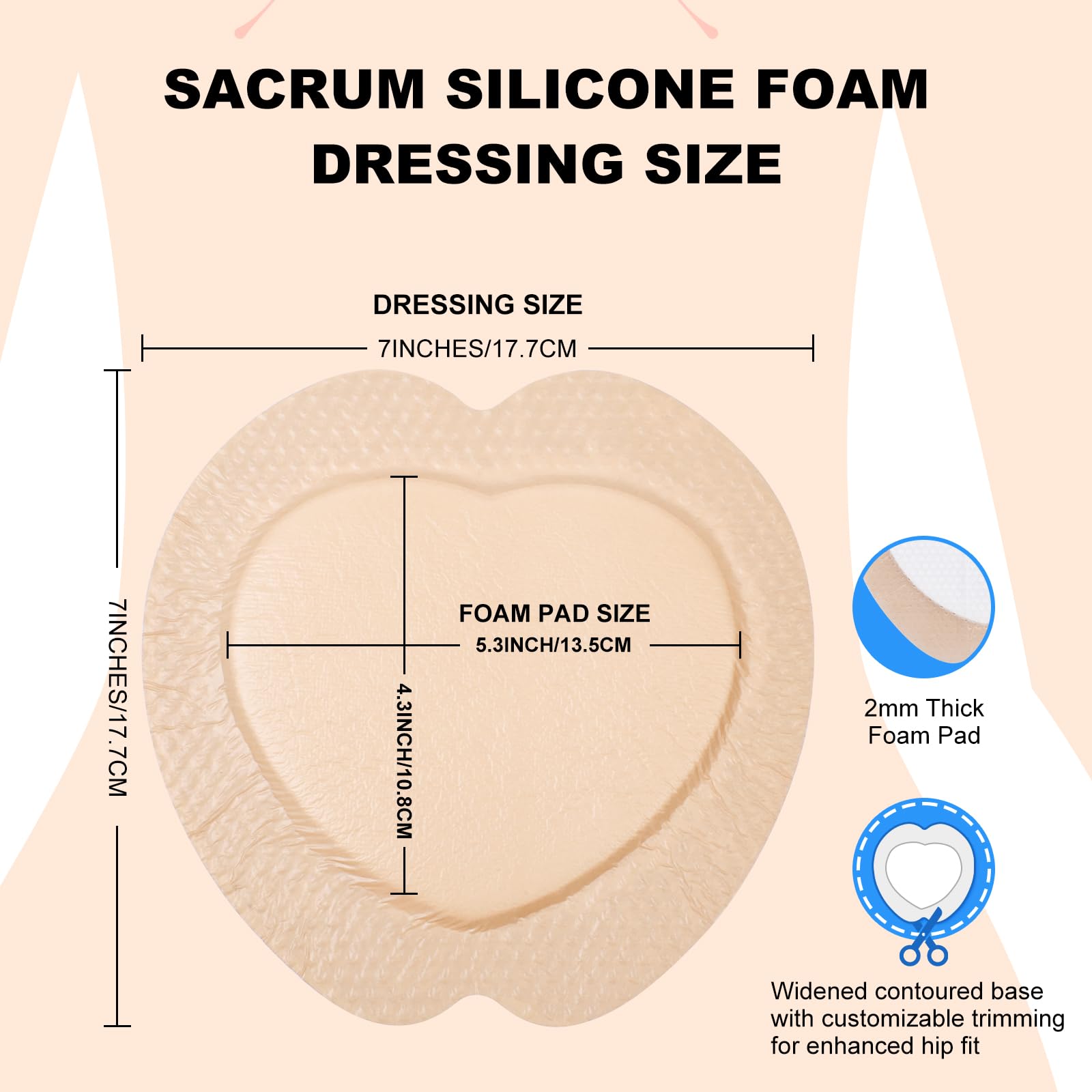 Sacral Foam Dressing - Bed Sore Prevention -3 Sacral Foam Dressing - Bed Sore Prevention -3