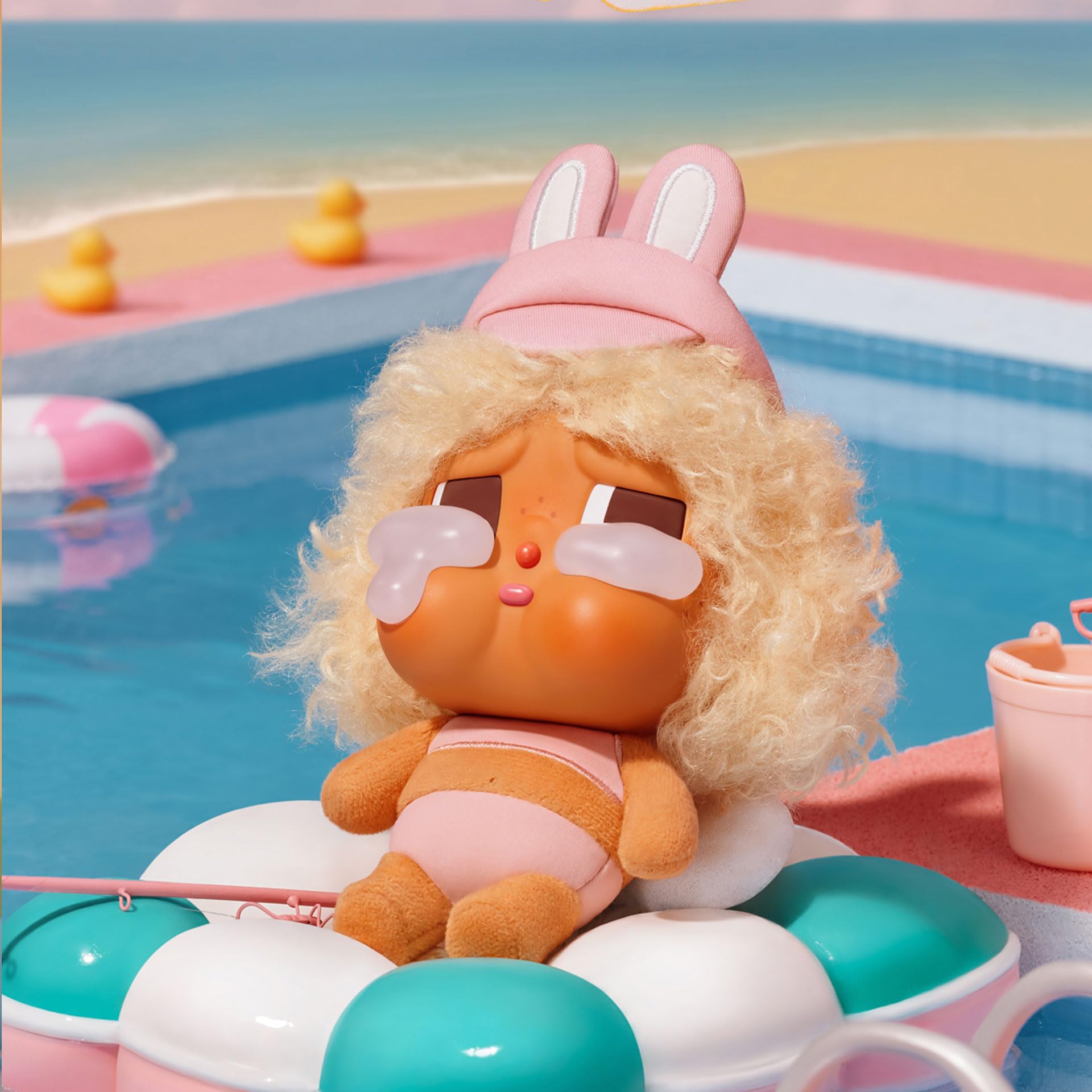 POP MART Crybaby Vacation Mode On Series - Caja ciega con colgante de felpa de vinilo, juguetes coleccionables, regalos de cumpleaños para niñas y niños, caja individual