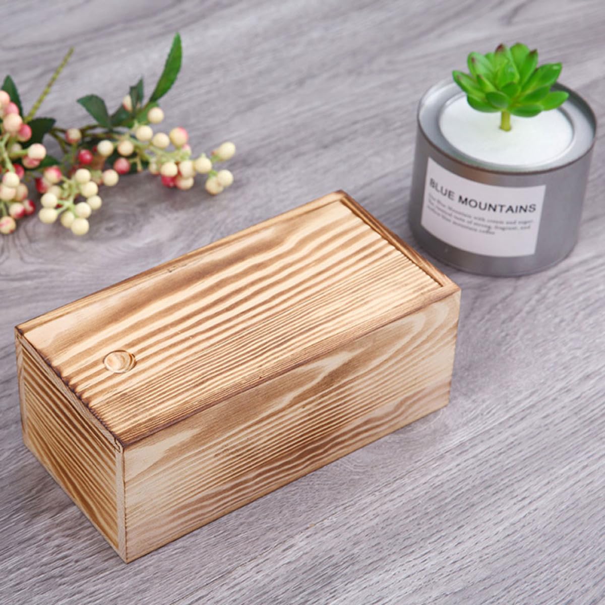 ibasenice 4 Piezas Joyero de Madera Pequeño para Relojes y Collares, Gran