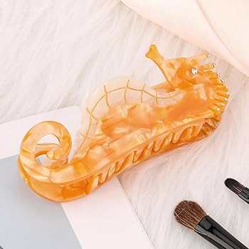 Amazon.co.jp: Hapdoo イエロータツノオトシゴヘアクリップ