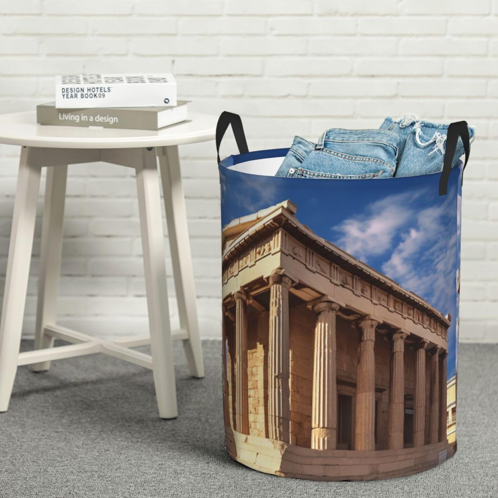 Panier à linge pliable imperméable avec poignées intégrées