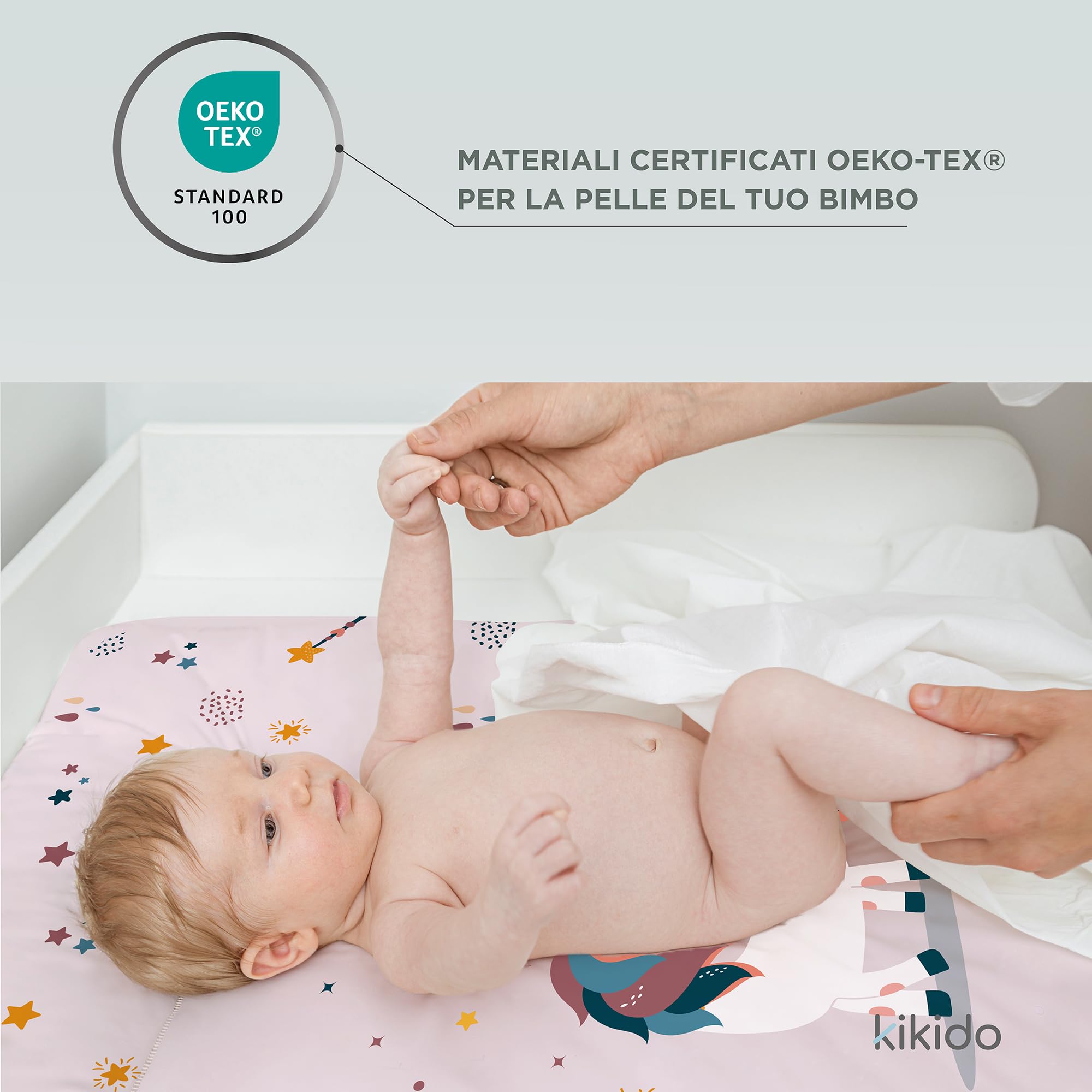 Materassino Fasciatoio 70x50 Unicorno Lavabile Impermeabile Universale per Neonato