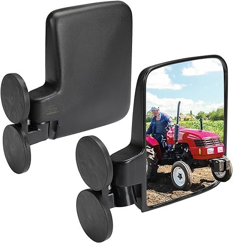 KEMIMOTO Espejos laterales magnéticos para tractor, espejo retrovisor magnético de 114 libras para tractores, carretillas elevadoras, mudanzas de