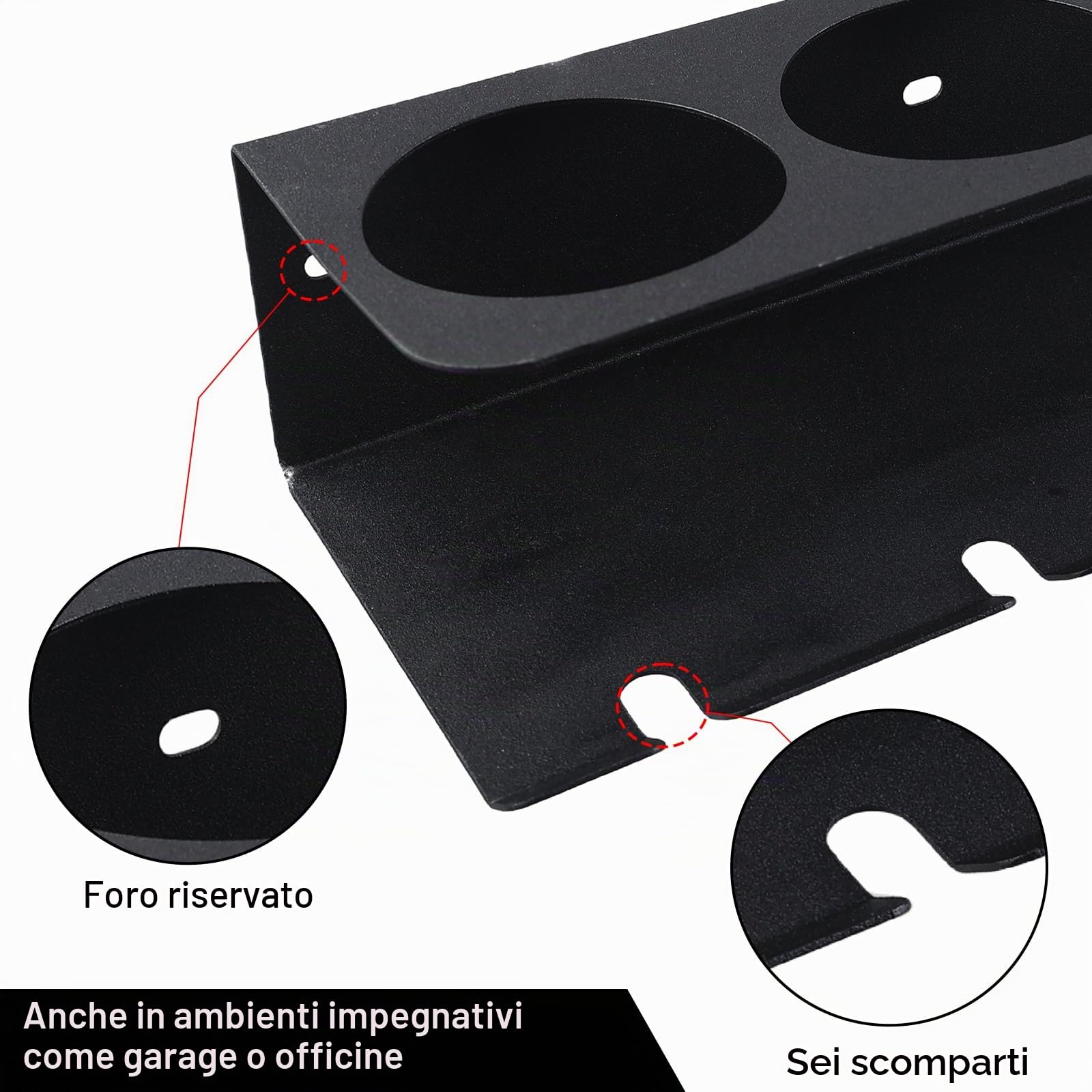 Porta Bombolette Spray 43×10 cm: Porta Bombole, Portaoggetti per Bombole di Lubrificante, Organizzatore per Bottiglie di Vernice a 5 Fori per Garage, Casa