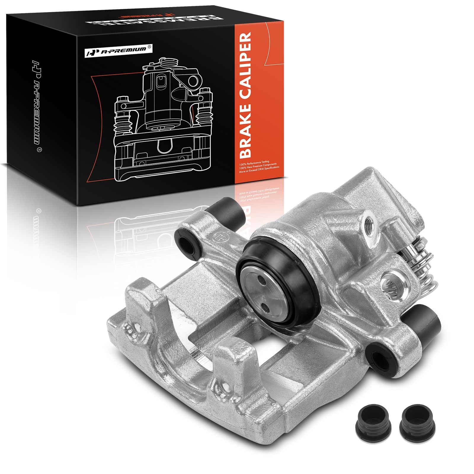 A-Premium Disc Brake Caliper Assembly Without Bracket Compatible with Ford and Mazda Models - C-Max 2013-2018, Escape 2013-2016, Focus 2012-2018, EcoSport 2018-2022, 3, Transit Connect - Rear Left