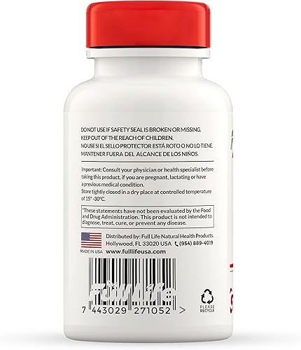 Miniatura 9 de Full Life Reuma-Art X - Suplementos de fuerza y vitamina D3 - Suplemento de apoyo articular - Reuma-Art X Strength 90 cápsulas - Vitamina D3 60