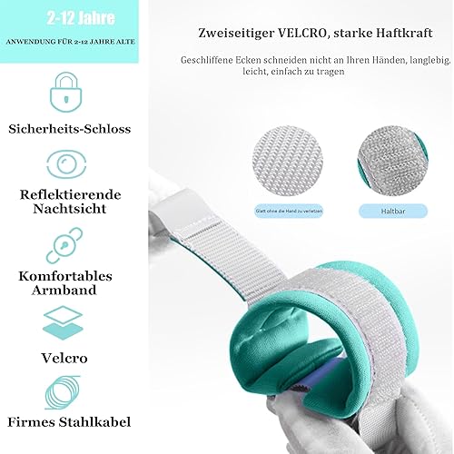 Miniatura 4 de Arnés para niños pequeños, correa para caminar, con correa de muñeca antipérdida para niños, arnés de seguridad para niños, mejorado con reflectante