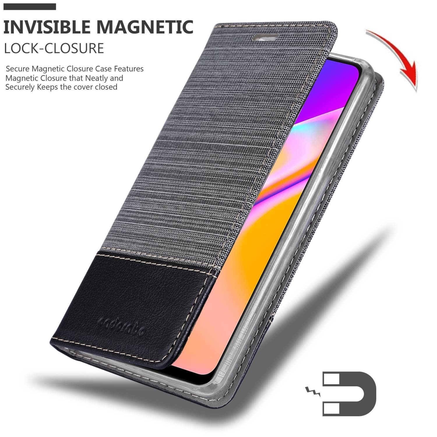 Custodia Compatibile Con Oppo A94 5g In Grigio Chiaro
