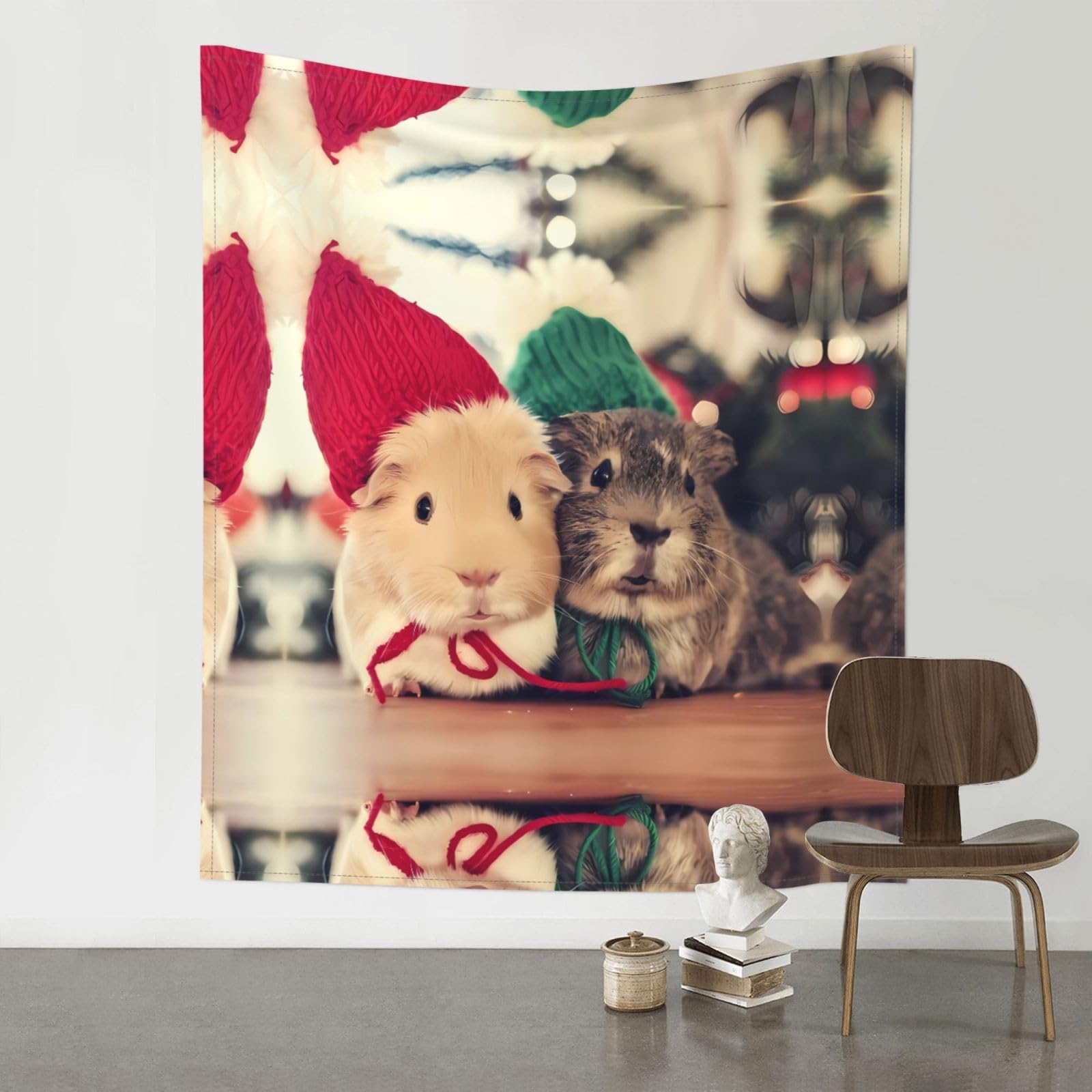 HJFCZH Cute guinea pigs Prints 60x51in Wall Tapestry Bohemian Throw - Dorm Decor, Beach Blanket, Sofa Cover & Unique Gift