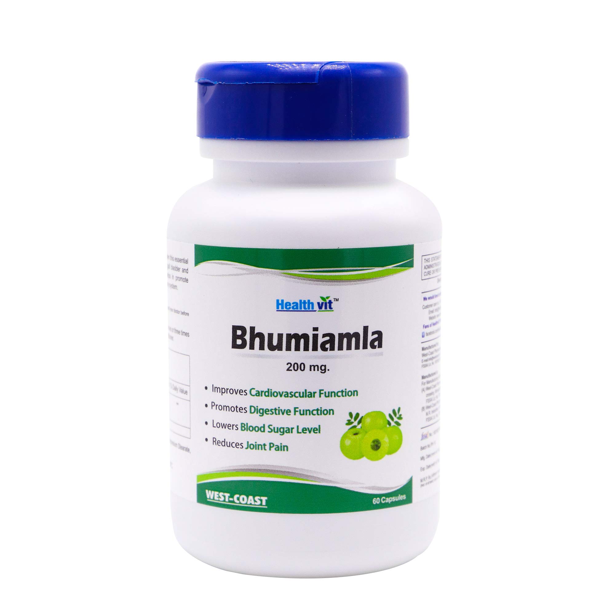 Healthvit Bhumiamla 200 MG - 60 capsules for Liver Cleanse