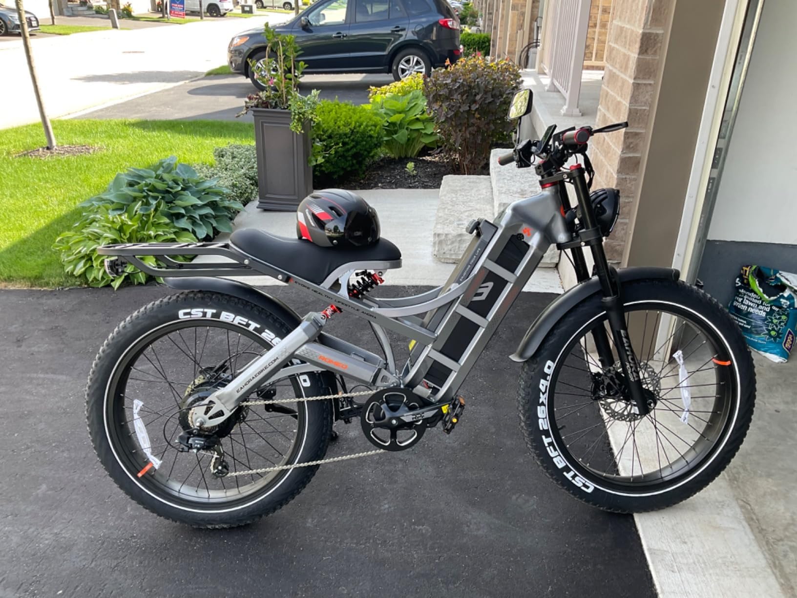 (2025 Upgraded) Eahora Romeo Pro ? 4000W Electric Bike for Adults,46MPH 52V 70AH Battery 200Miles Long Range Dual Motor Adult Ebike Full Suspension Fat Tire Electric Mountain Bike